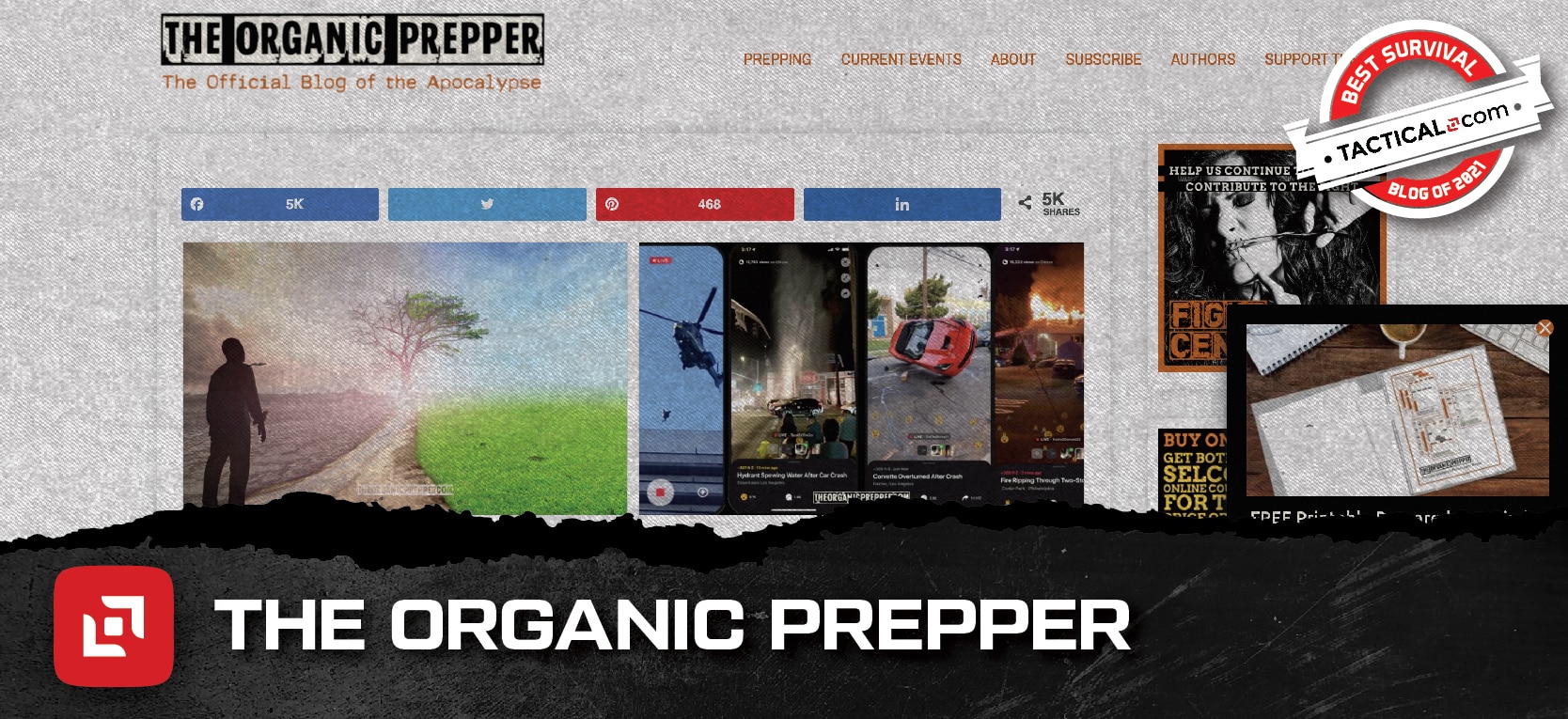 The Organic Prepper homepage