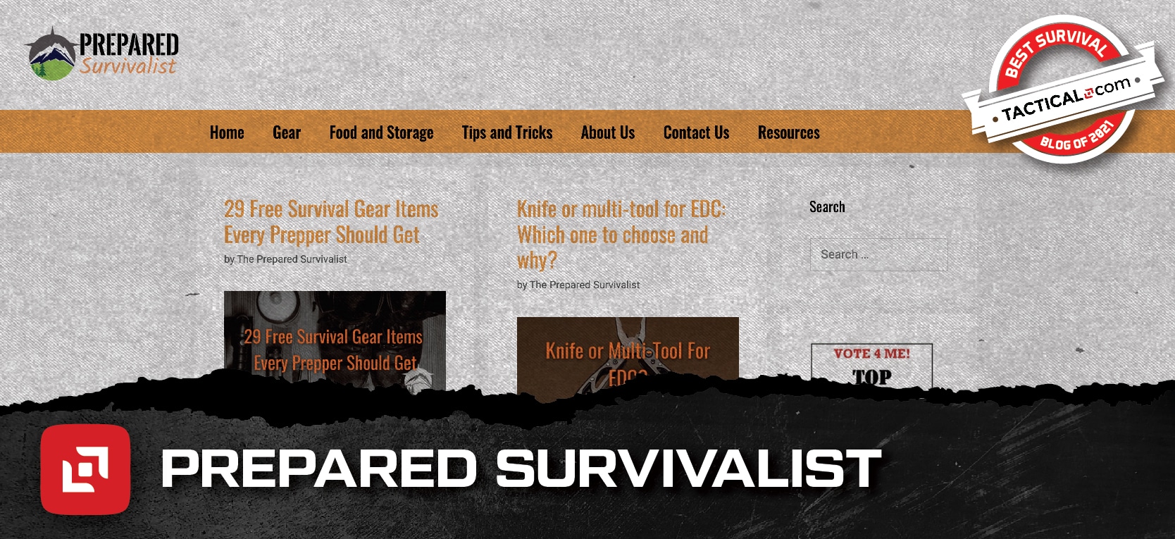 The Prepared Survivalist homepage