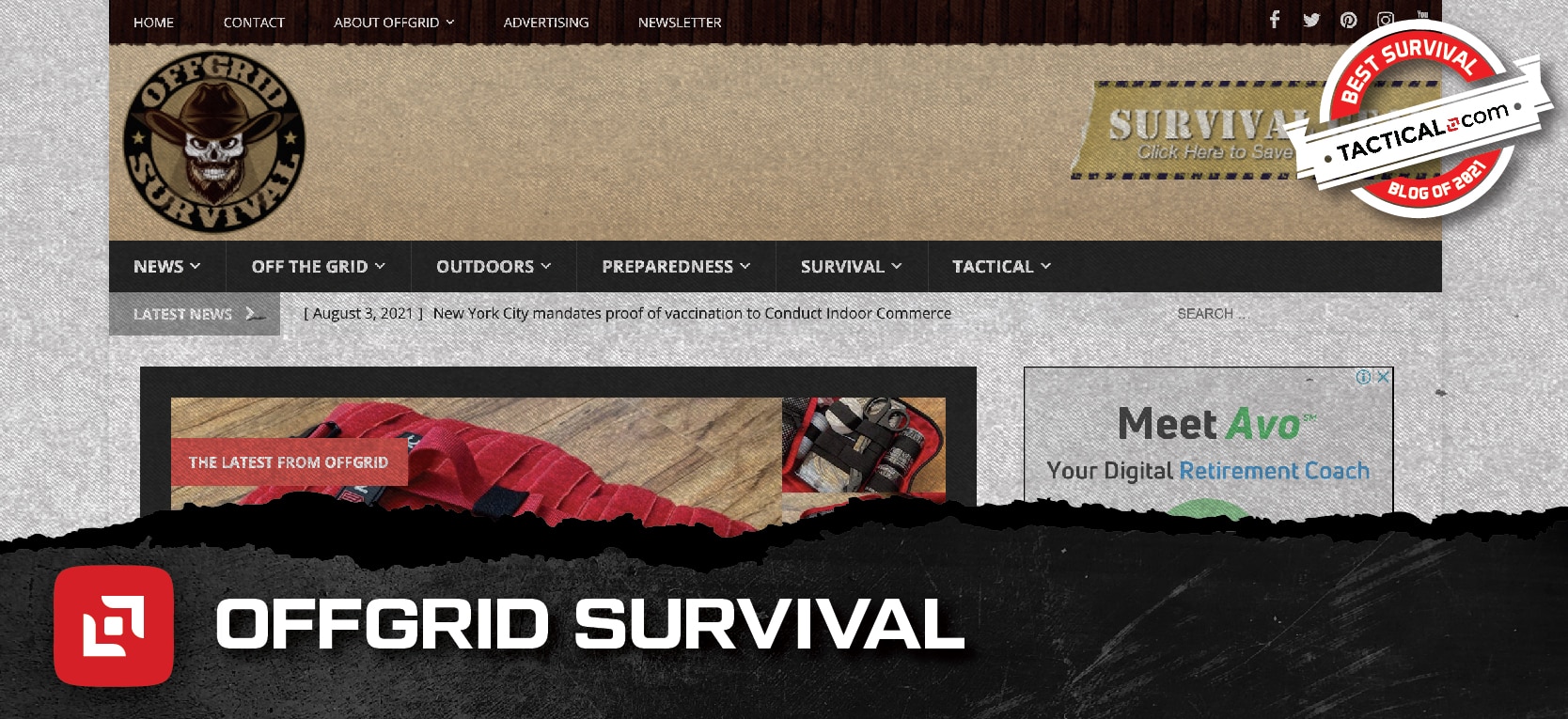 OFFGRID Survival homepage