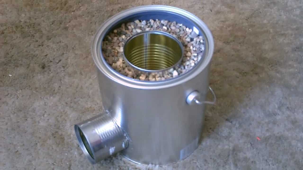 DIY how to candle powered heater rocket stove combination fast easy no  tools 